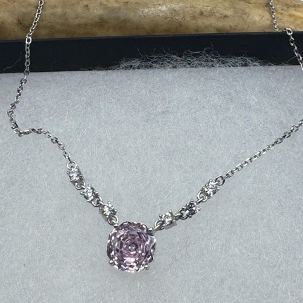 Vintage Pink Ice Cubic Zirconia Crystal 925 Sterling Silver