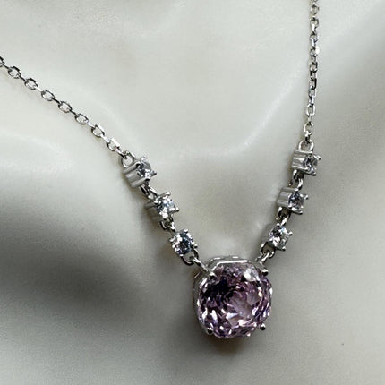Vintage Pink Ice Cubic Zirconia Crystal 925 Sterling Silver
