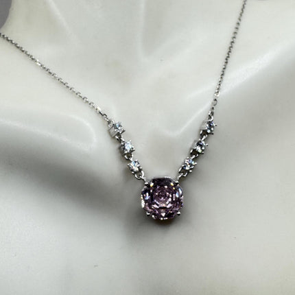 Vintage Pink Ice Cubic Zirconia Crystal 925 Sterling Silver