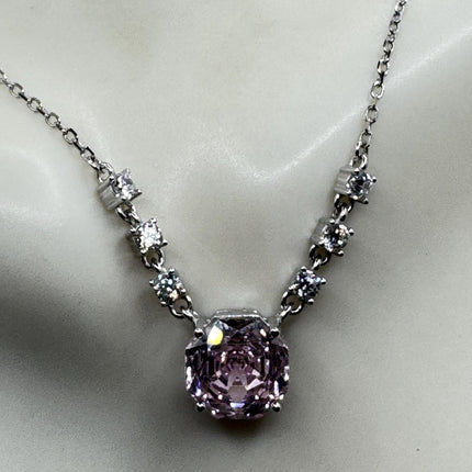 Vintage Pink Ice Cubic Zirconia Crystal 925 Sterling Silver