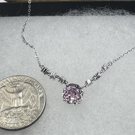 Vintage Pink Ice Cubic Zirconia Crystal 925 Sterling Silver