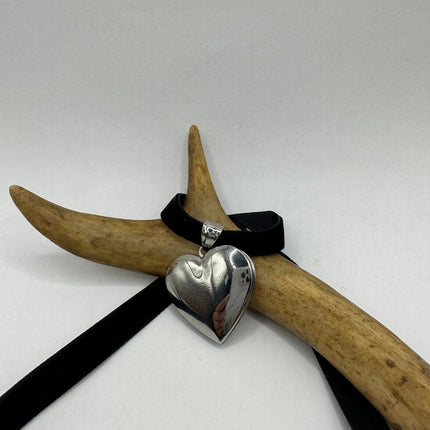 Vintage Style Heart locket Silver Stainless Steel