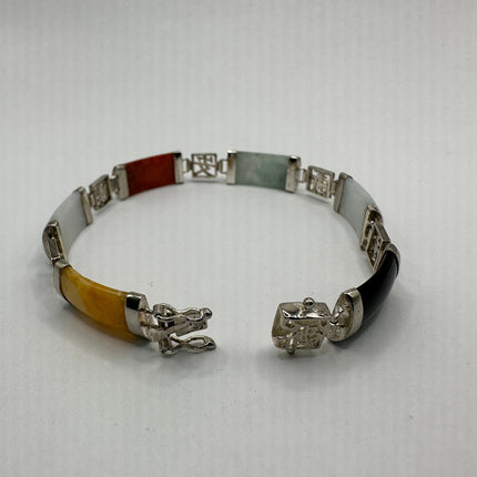 Vintage Black Onyx Lucky Bracelet - 925 Sterling Silver