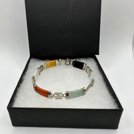 Vintage Black Onyx Lucky Bracelet - 925 Sterling Silver