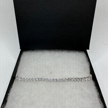 Vintage Silver Tennis Bracelet | Diamond Look Cubic Zirconia 925 Sterling Silver