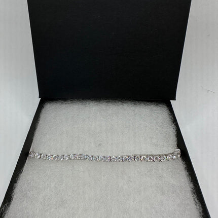 Vintage Silver Tennis Bracelet | Diamond Look Cubic Zirconia 925 Sterling Silver