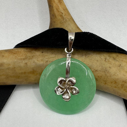 Vintage Green Jade Choker 925 Sterling Silver Necklace