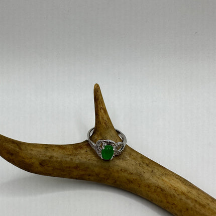 Vintage Green Jade Lucky Cocktail Ring