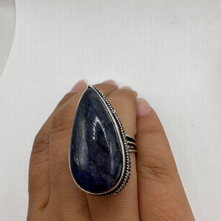 Vintage Blue Lapis Lazuli Cocktail Ring