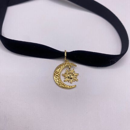 Vintage Gold Muslim Moon Crescent Star of Islam on Chain Necklace |9k GF