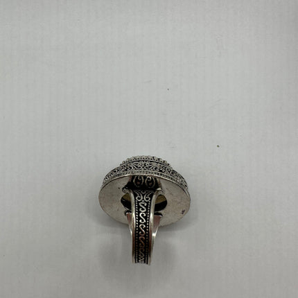 Vintage Rainbow Moonstone Ring Band - Antique Style Design