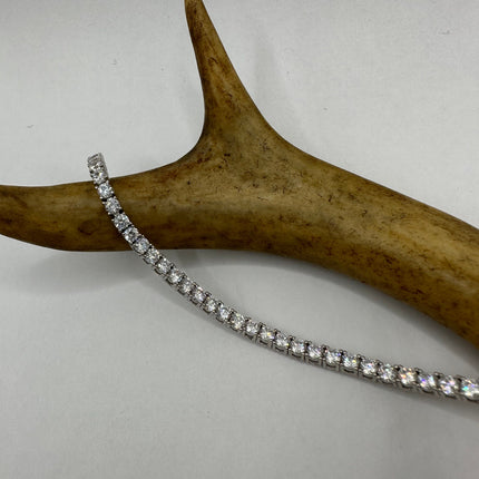 Vintage Silver Tennis Bracelet | Diamond Look Cubic Zirconia 925 Sterling Silver