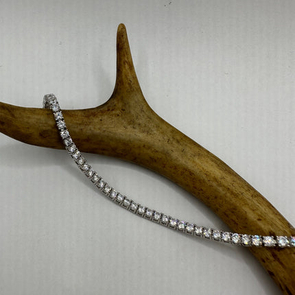 Vintage Silver Tennis Bracelet | Diamond Look Cubic Zirconia 925 Sterling Silver