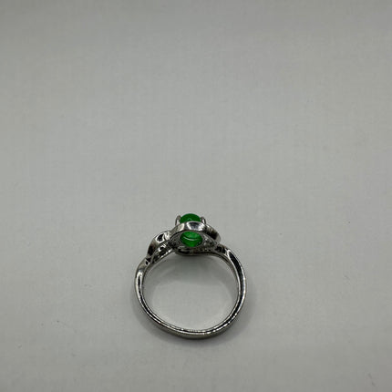 Vintage Green Jade Lucky Cocktail Ring