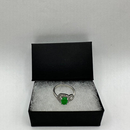 Vintage Green Jade Lucky Cocktail Ring