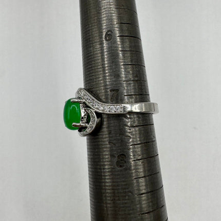 Vintage Green Jade Lucky Cocktail Ring