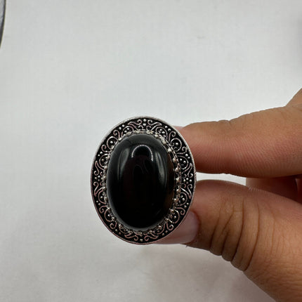 Vintage Black Onyx Ring Band