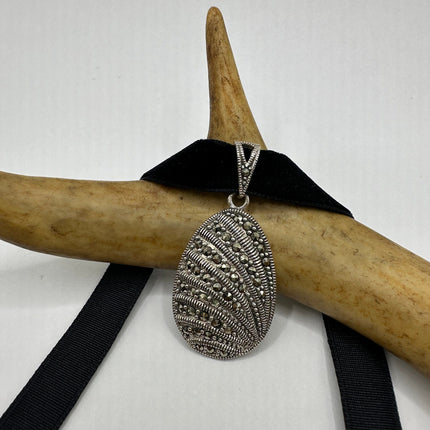 Vintage Marcasite Choker 925 Sterling Silver