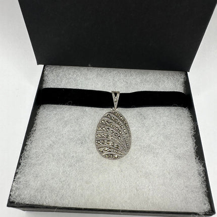 Vintage Marcasite Choker 925 Sterling Silver