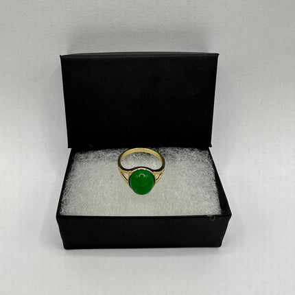 Vintage Green Jade Lucky Cocktail Ring