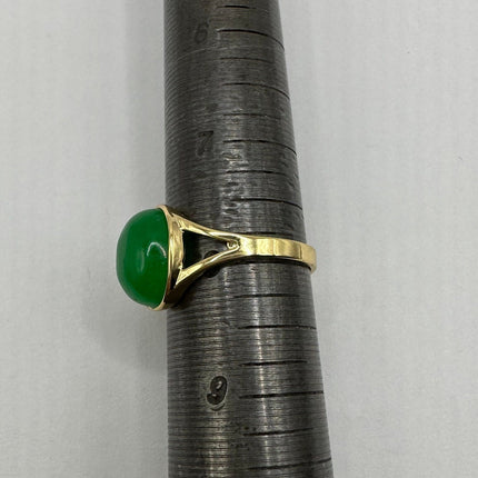Vintage Green Jade Lucky Cocktail Ring