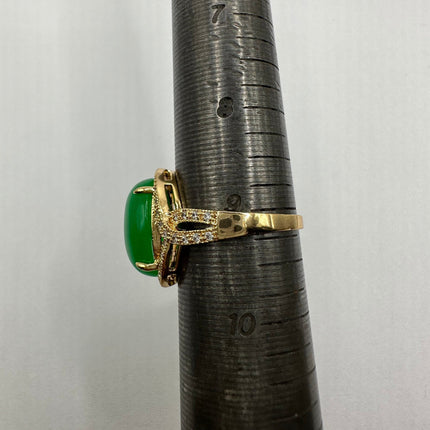 Vintage Green Jade Lucky Cocktail Ring
