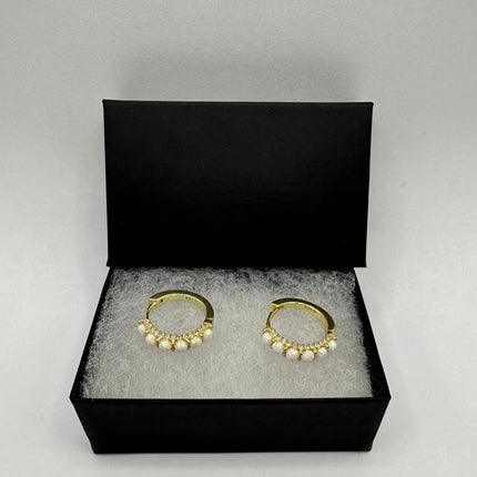 Vintage Opal Hoop Earrings