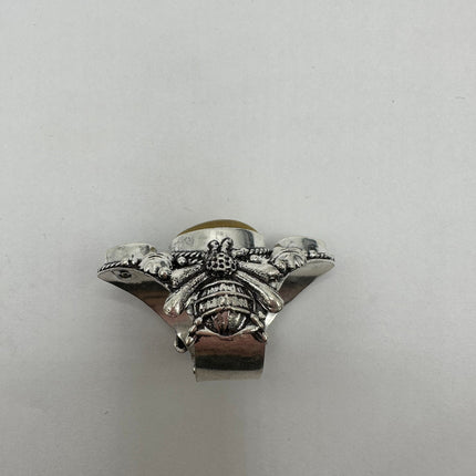 Vintage Jasper Ring | Silver Finished Bronze Citrine Jasper Stone Large Cocktail Ring | Make a Statement with this Unique RIng