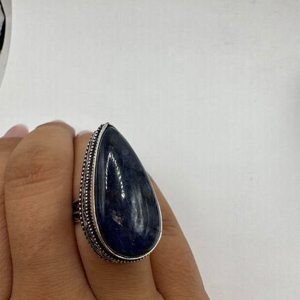 Vintage Blue Lapis Lazuli Cocktail Ring