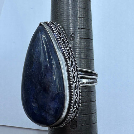 Vintage Blue Lapis Lazuli Cocktail Ring