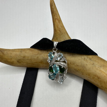 Vintage Green Chrome Diopside Choker 925 Sterling Silver Necklace