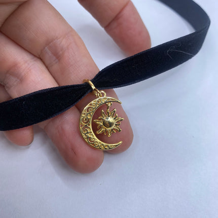 Vintage Gold Muslim Moon Crescent Star of Islam on Chain Necklace |9k GF