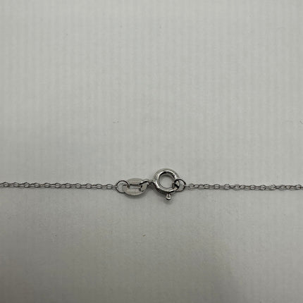 Vintage Silver Necklace | Mini Love Word Script Tiny Cubic Zirconia Crystal Diamond | 925 Sterling Silver Delicate Chain Necklace