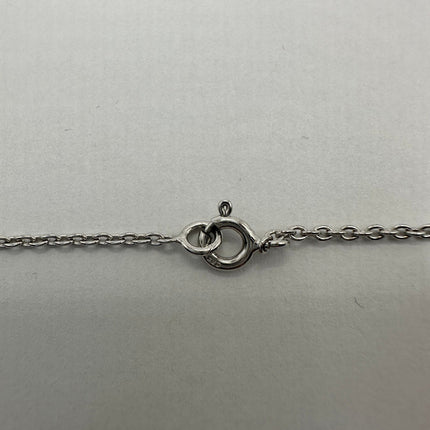 Vintage Love Heart Eternity 925 Sterling Silver chain Necklace