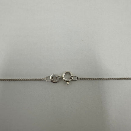 Vintage Cubic Zirconia 925 Sterling Silver chain Necklace