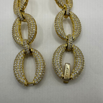 Vintage Gold Tennis Bracelet | Cubic Zirconia Tennis Bracelet Golden 925 Sterling Silver