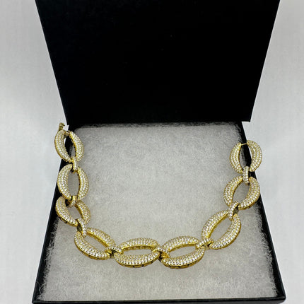 Vintage Gold Tennis Bracelet | Cubic Zirconia Tennis Bracelet Golden 925 Sterling Silver