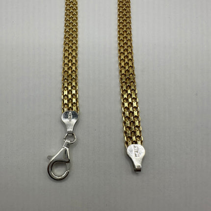 Vintage Chain Golden Sterling Silver Necklace