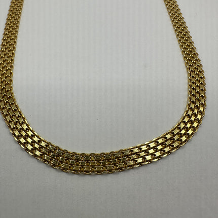 Vintage Chain Golden Sterling Silver Necklace