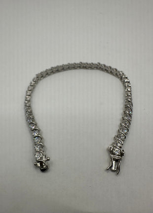 Vintage Silver Tennis Bracelet | Diamond Look Cubic Zirconia 925 Sterling Silver