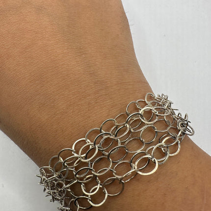 Vintage Mesh Bracelet 925 Sterling Silver