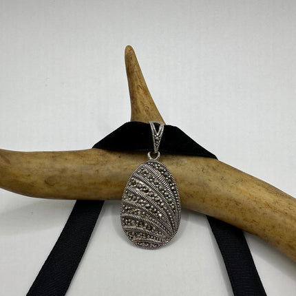 Vintage Marcasite Choker 925 Sterling Silver