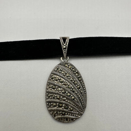 Vintage Marcasite Choker 925 Sterling Silver