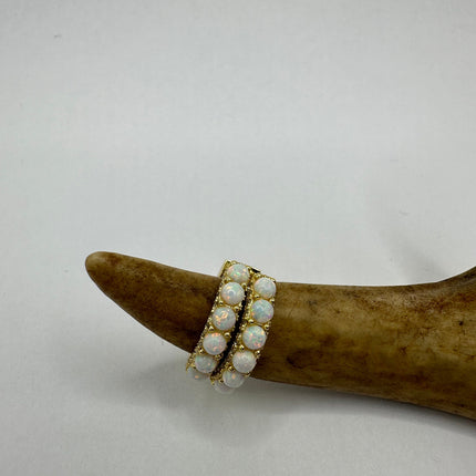 Vintage Opal Hoop Earrings