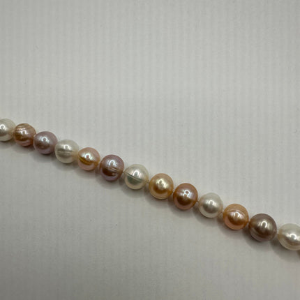 Vintage Pink and White Pearl Hand Knotted Bracelet 925 Sterling Silver