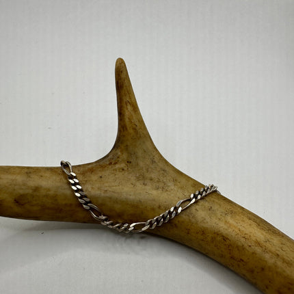 Vintage Figaro Chain Bracelet 925 Sterling Silver