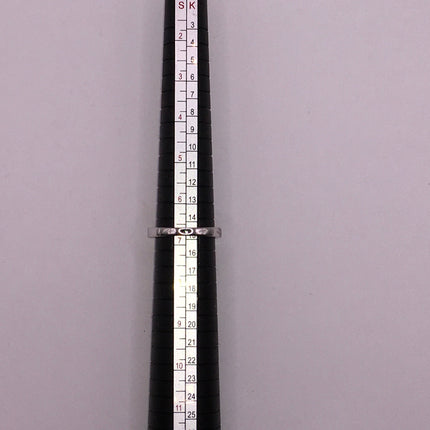 Vintage Crystal Stacking Engagement Promise Ring Wedding Band - 925 Sterling Silver