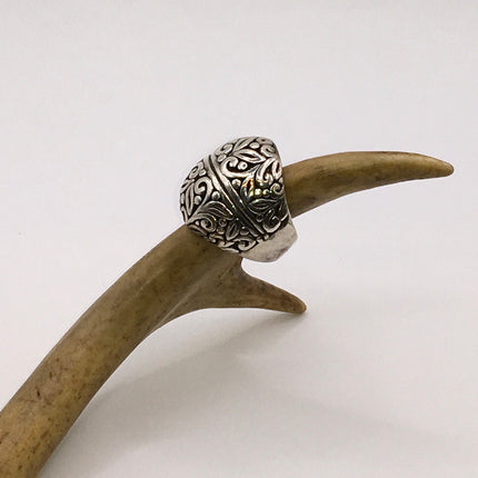 Vintage Boho Statement Ring Band 925 Sterling Silver