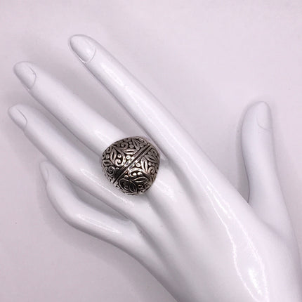Vintage Boho Statement Ring Band 925 Sterling Silver