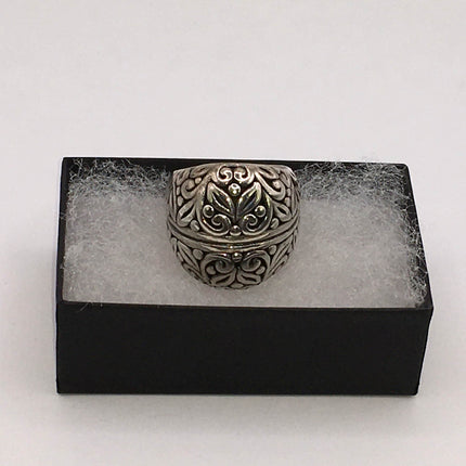 Vintage Boho Statement Ring Band 925 Sterling Silver